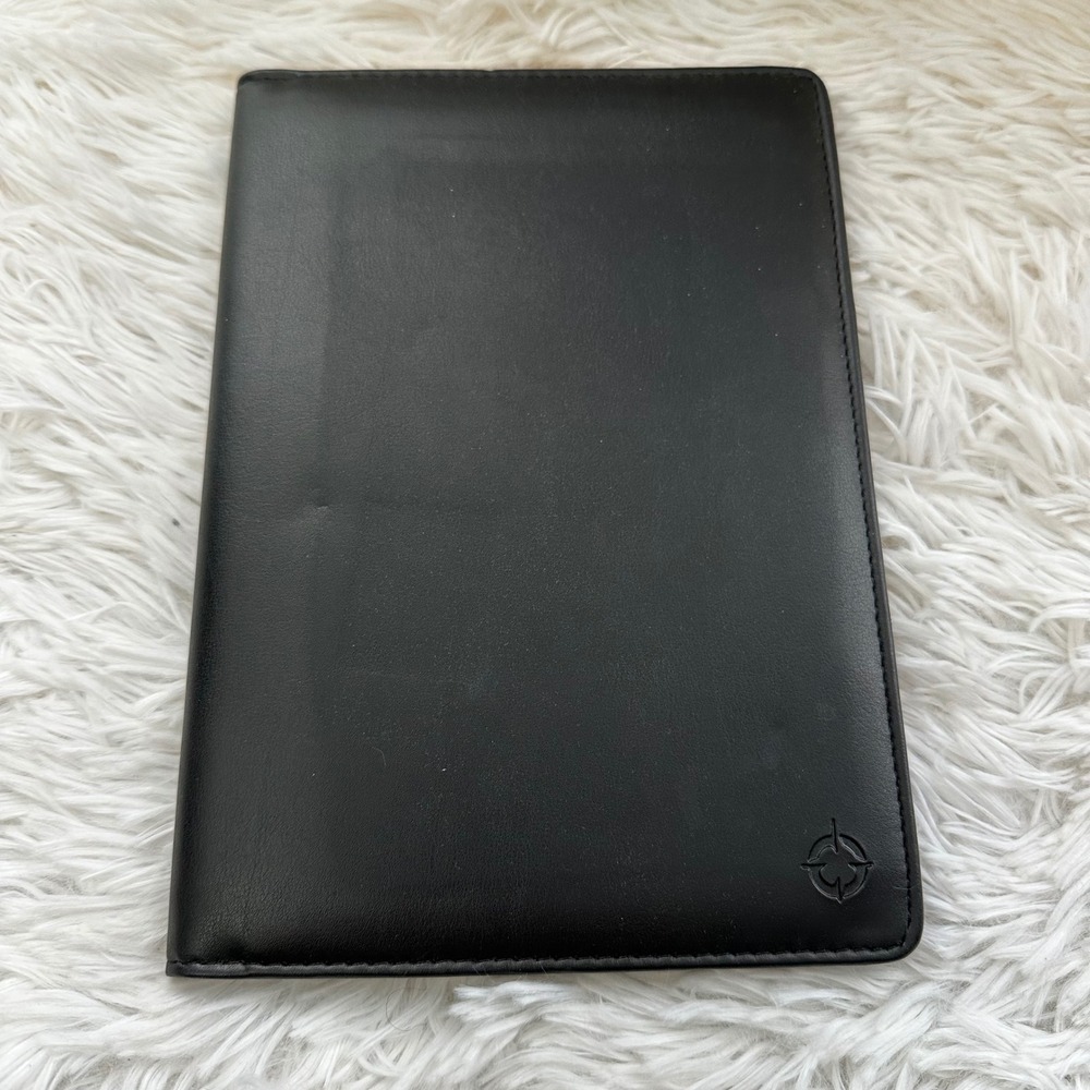 Franklin‎ Covey Black Notepad Pad Folio Cover Black Faux Leather